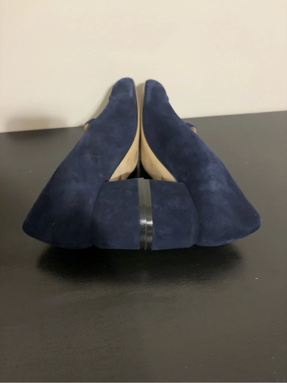 Stuart Weitzman Gabby 45 Mary Jane Pumps Navy Blue Suede Women’s 8.5